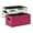 Green Lollipop Pattern Small Hearts, variant on Felt Storage Bins 2-Pack Foldable Space-Saving Organizer For Home Office Auspicious Clouds Red Pink Hearts