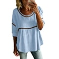 thumbnail image 2 of Womens Floral Babydoll Tops，Boho Floral Tops Gauze Shirts For Women Puff Sleeve Peplum Tops Crewneck Short Sleeve Shirts Floral Blouses For Women Beach Vacation Blouses Loose Fit Tunic Top S, 2 of 9