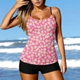 thumbnail image 6 of Yievot Two Piece Tankini Swimsuits for Women Grahpic Print Tummy Control Bathing Suit Slimming Padded Swimwear, 6 of 6