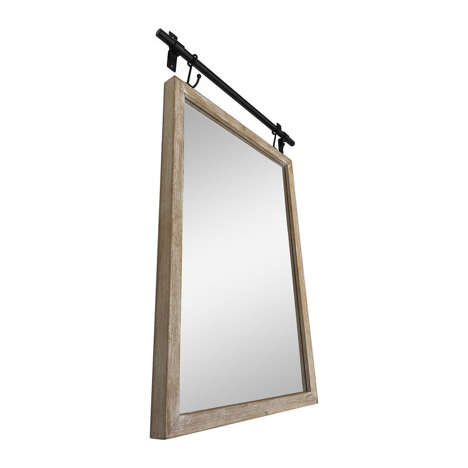 Lorae Wood & Metal Distressed Farmhouse Wall Mirror