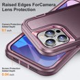 thumbnail image 5 of Kickstand Case for iPhone 16 Pro, Shockproof, Dropproof,slim & tough, Dustproof,Anti-Scratch,pocket-friendly,Rugged Slim Fit for iPhone 16 Pro Phone Case with Built-in Kickstand,Purple/Pink, 5 of 8