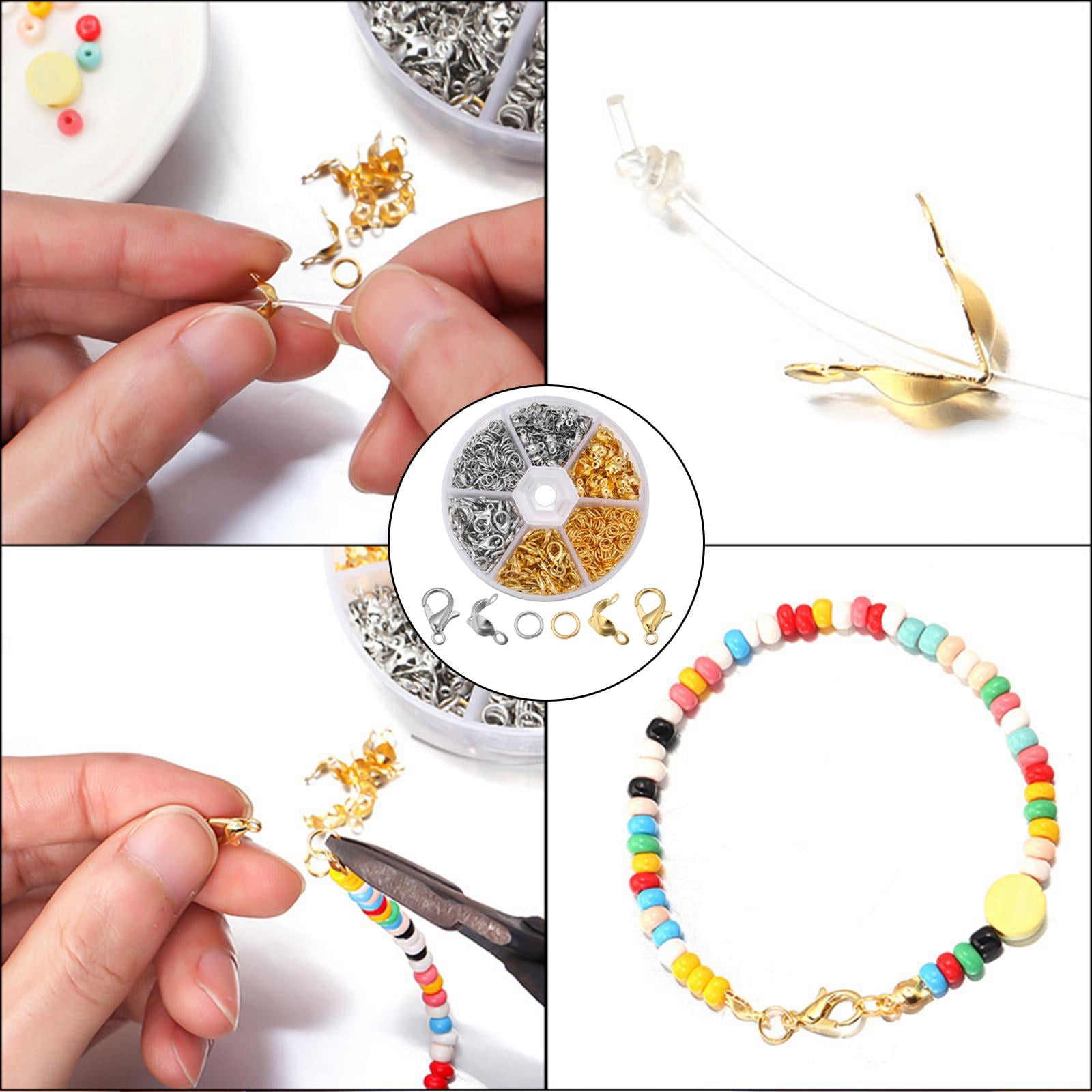 450pcs Alloy Lobster Claw Clasps and Jumps Set Jewelry Making