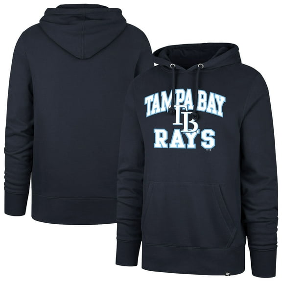 Men's '47  Navy Tampa Bay Rays Velocity Headline Pullover Hoodie