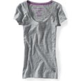 thumbnail image 1 of Aeropostale - Camiseta con gráfico de bulldog de color sólido para mujer, gris, extra pequeña, 1 of 1