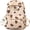 Khaki, variant on Cute Leopard Print Backpack, Lightweight Nylon Casual Daypack, Kawaii Travel School Backpack with Detachable Plush Doll Pendant, Available in 2 Sizes