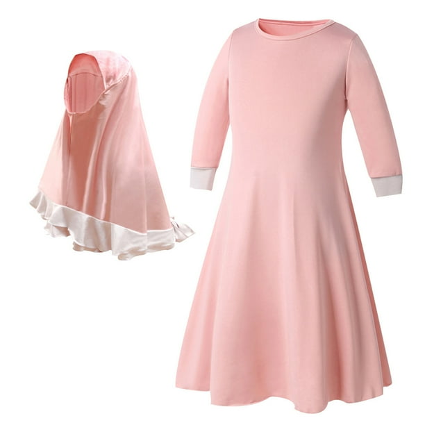 jovati Baby Girl Party Dress Toddler Baby Kid Girl Ramadan Muslim