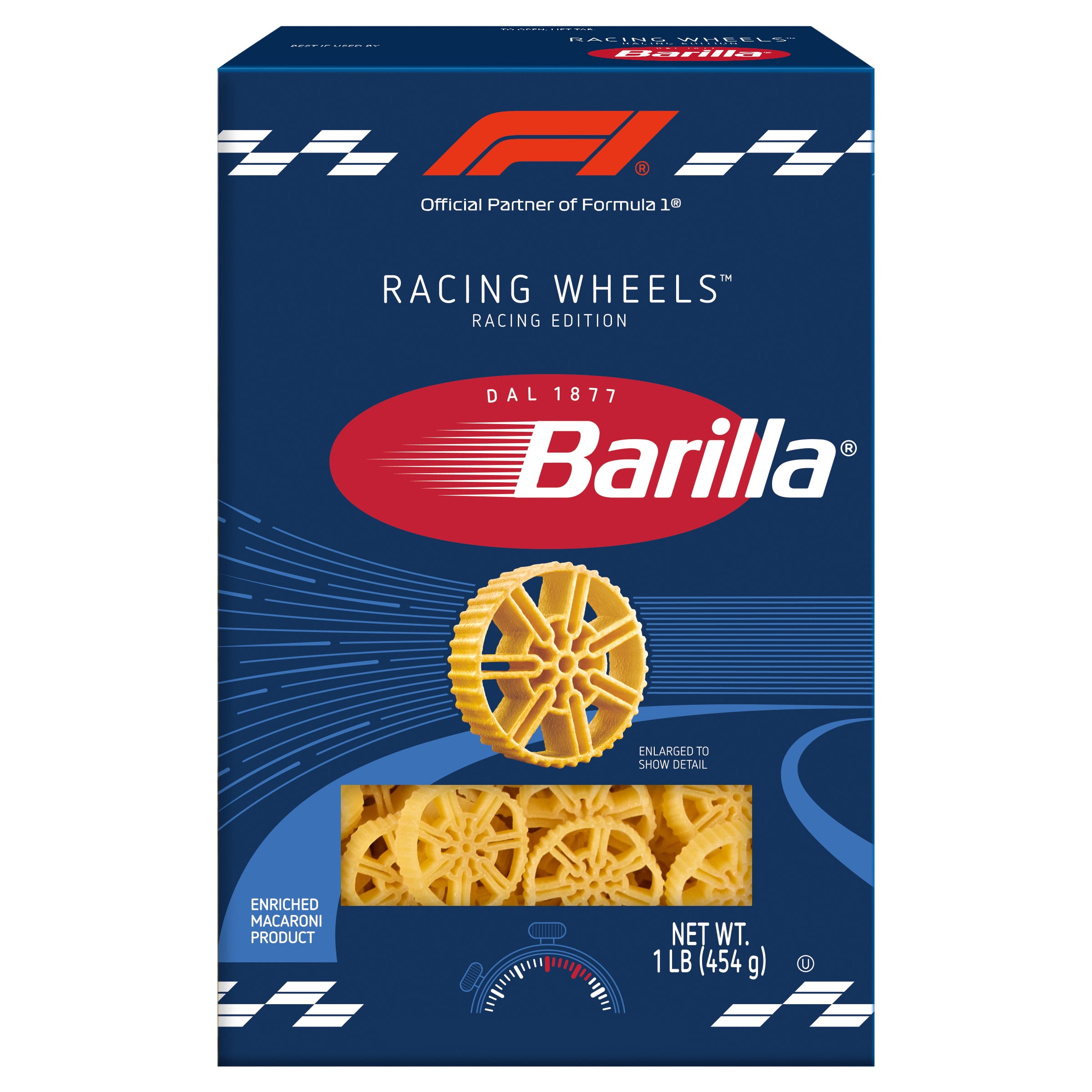 Barilla Racing Wheels Pasta, 16 oz. Box, Racing Edition Non-GMO Pasta
