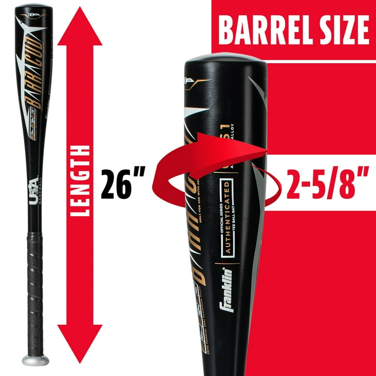 Franklin Sports Barracuda Youth Teeball Bat - Aluminum Kids Bat