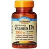 3 Pack - Sundown Naturals Vitamin D3 2000 Iu Softgels, 150 Each