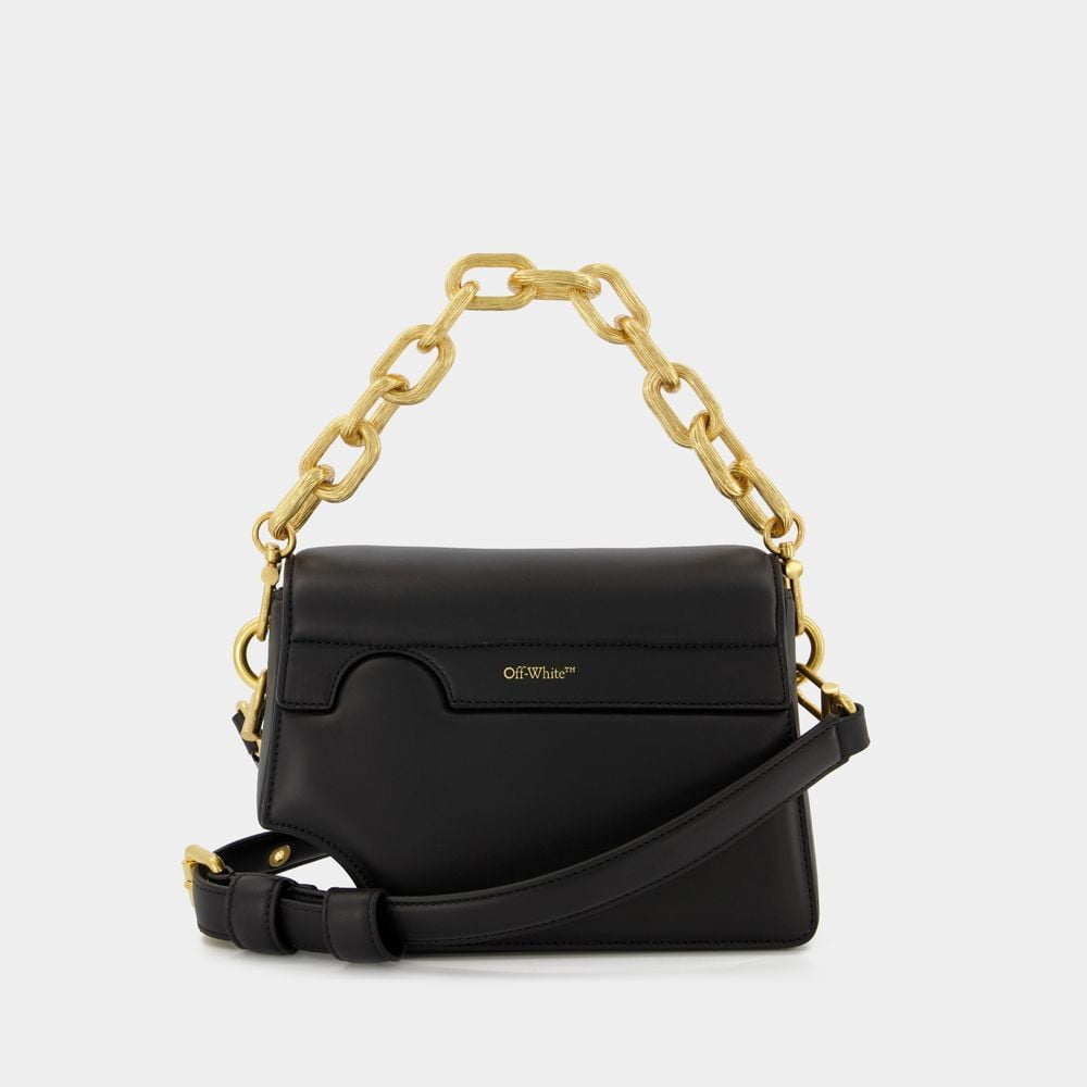 ショルダーバッグ Off-White Burrow 24 Hobo Bag - Black/Clear - Leather Off-White Men's Burrow 24 Hobo Bag - Black/Clear - Leather