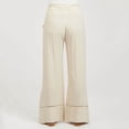 thumbnail image 5 of LIaqionyy Womens Maternity Pants Wide Leg High Waisted Adjustable Drawstring Casual Trousers with Pockets, 5 of 6