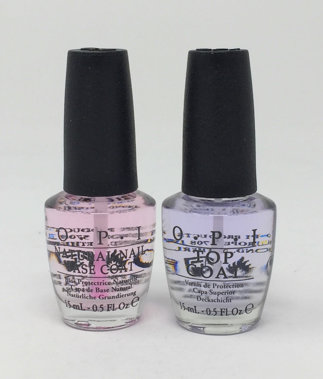 OPI Natural Nail Polish, Clear Base Coat & Top Coat, Duo Pack, 0.5 fl