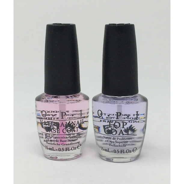 OPI Natural Nail Polish, Clear Base Coat & Top Coat, Duo Pack, 0.5 fl oz each