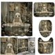 thumbnail image 4 of Cortina Ducha Lindo Dibujos Animados Fantasmas Set Halloween Lavible Baño Poliéster Tela Espeluznante Con Ganchos para Decoraciones, 4 of 9