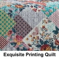 thumbnail image 5 of Lanco All Season Multi Color Floral Quilt Set With Pillow Shams , Patchwork Cottage Quilt Queen Size , Fashion Bedspreads & Coverlets, 5 of 7