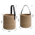 thumbnail image 1 of Cesta de almacenamiento tejida de 2 piezas, con asa, cesta de almacenamiento plegable, 2 tamaños, 1 of 5