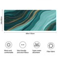 thumbnail image 3 of Teal Gold Marble Wave Pattern Bathroom Rugs Mat,Non Slip Microfiber Bathroom Rug,Rubber Backing,Soft Bathroom Mats for Bathroom Floor,Tub and Shower,60x24in(150x60cm), 3 of 5