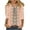 Pink, variant on Womens Shirts under $5,Women's Casual Round Neck Button Linen Printed Three Quarter Sleeve Top White S
