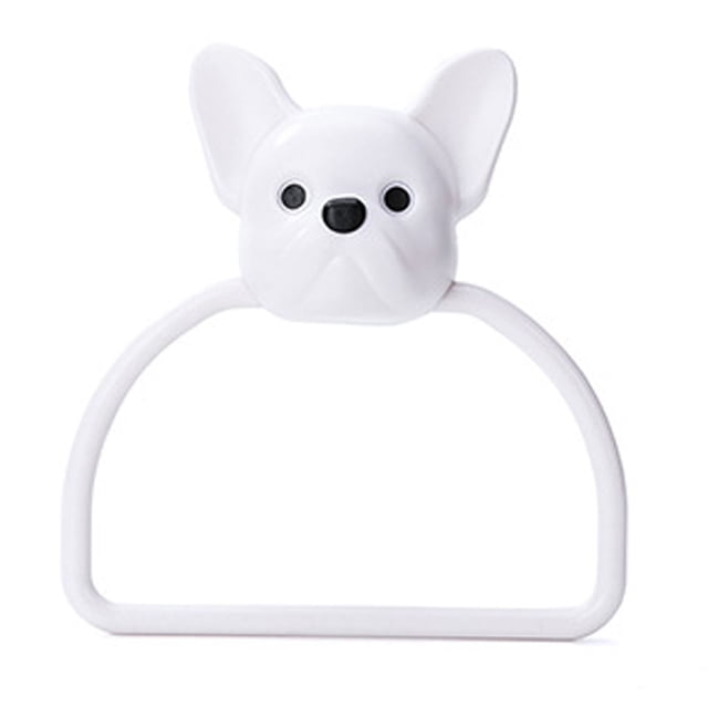 Toallero de pared con pegatinas de dibujos animados que no dejan marcas, soporte para toallas para cocina, baño, cachorro