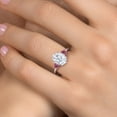 thumbnail image 4 of Gem Stone King 925 Sterling Silver Pink Tourmaline Ring Set with Oval Moissanite (3.50 Cttw), 4 of 7