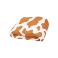 thumbnail image 2 of Cobija Manta Frazada Juana Gallo Diseño de Animal Print de Vaca Café Ultra Ligera, 2 of 5
