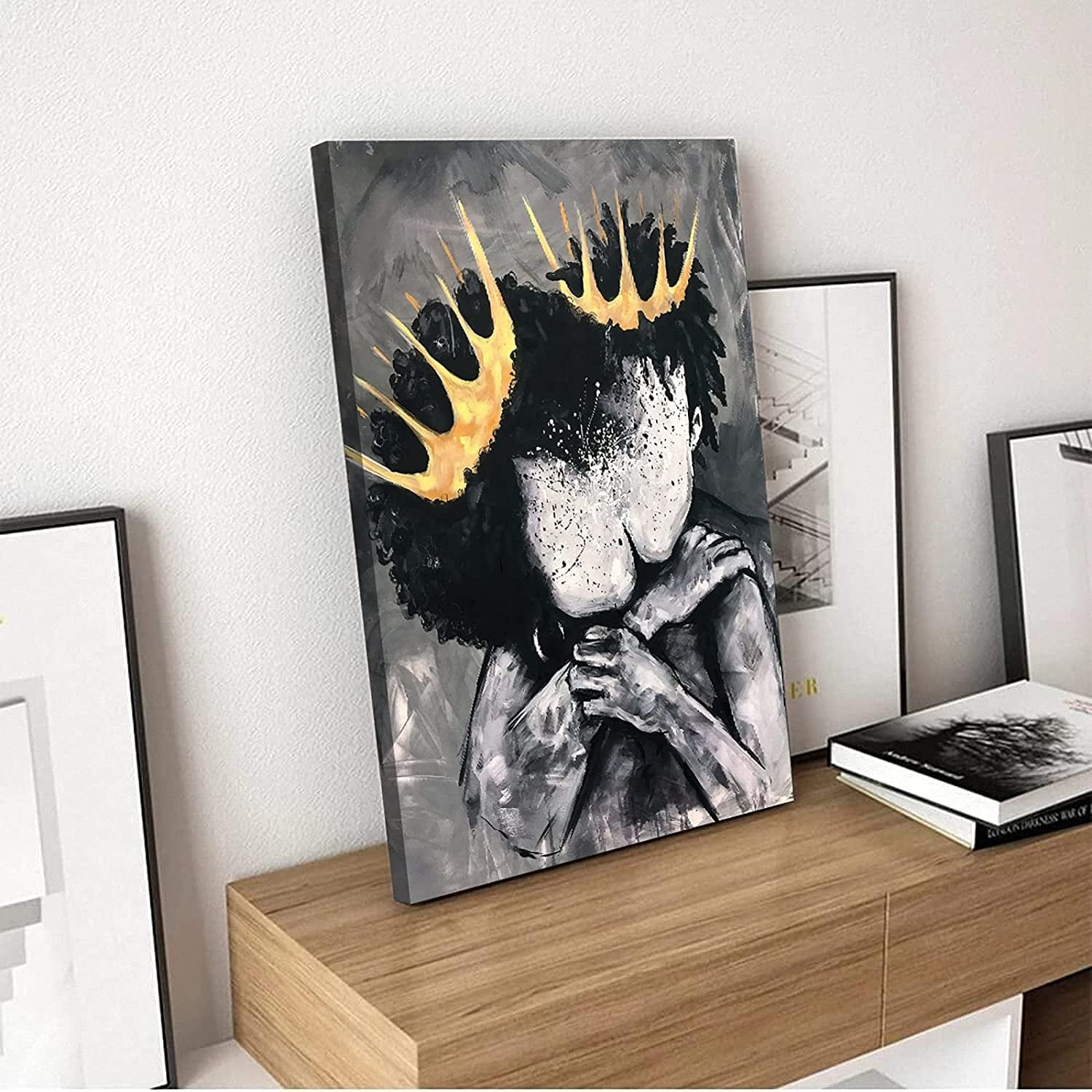 Buy Black Love Wall Art Abstract King and Queen Crown Wall Art Decor