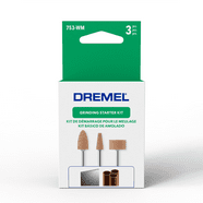 Dremel 952 Aluminium Oxide Grinding Stones Set - 3 Cone-Shaped Stones For Metal Grinding & Sharpening, 9.5mm
