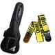 thumbnail image 1 of PAQUETE Estuche para guitarra clásica, Funda para guitarra, Gig bag , guitar case para trasporte y protección, color negro bordes grises + Tahali strap correa guitarra Kidam  CRIME, 1 of 5