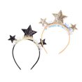 thumbnail image 3 of KAKOWELY diademas de pentagrama, adorables aros para el pelo, tocados festivos, accesorios para el cabello para festivales, fiestas de Año Nuevo., 3 of 4