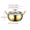 thumbnail image 5 of Single hot pot, with lid and handle Pot Shabu hot pot made of stainless steel, Chinese hot pot, single small hot pot made of thickened, for gas stoves, induction stoves, 5 of 5