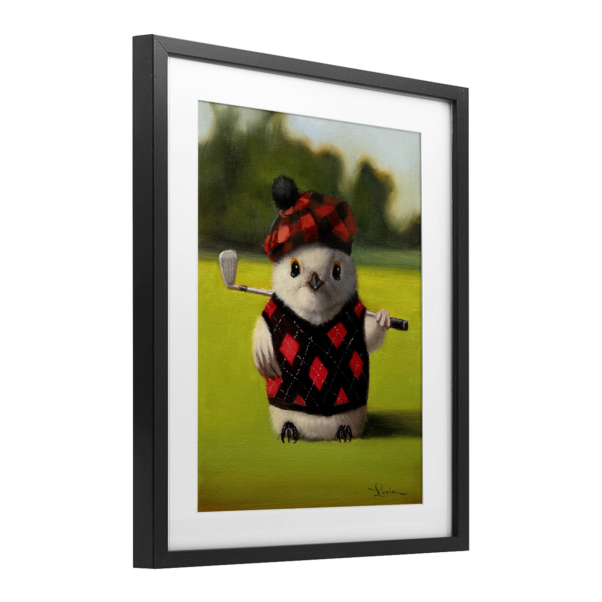 Stupell Industries Birdie Golf Swing Black Framed Print Under Glass, design by Lucia Heffernan