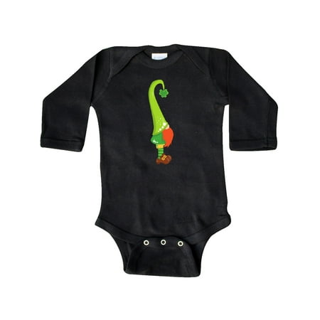 

Inktastic Gnome With Green Hat Saint Patrick s Day Gnome Gift Baby Boy or Baby Girl Long Sleeve Bodysuit