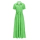 thumbnail image 4 of Vestido largo a rayas de verano 2024 para mujer, vestido informal con botones, manga corta, vestidos camiseros largos con cinturón,Green,M, 4 of 6
