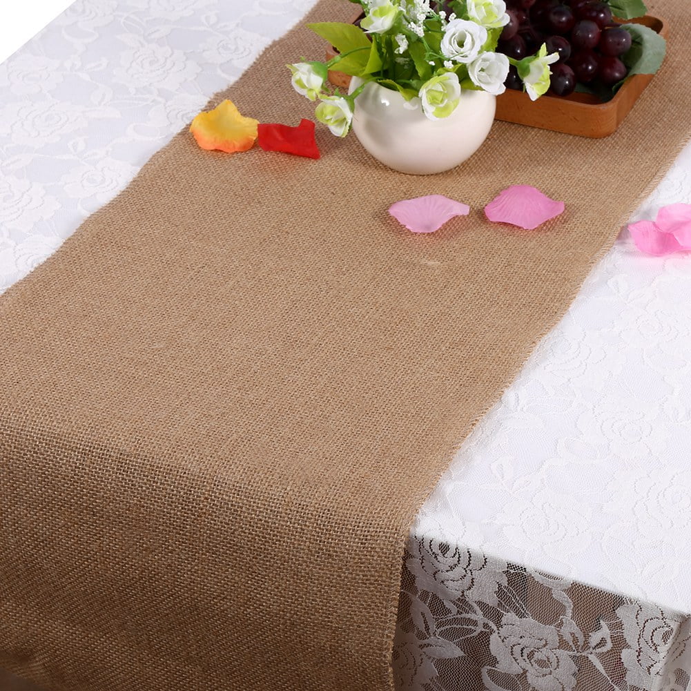 30FT Hessian Rustic Burlap Table Runner Wedding Banquet Party Dinner Table Decor 30FT Hessian Rustic Burlap Table Runner Wedding Banquet Party Dinner Table Decor