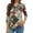 Wine, variant on Kixjoy Womens Button Down Tops 3/4 Sleeve Fashion V Neck Sweatshirts Plus Size Floral Print Loose Fit Tops Casual Winter Clothing for Women, Khaki L