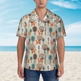 thumbnail image 2 of Fotbe Squirrels and Trees Camisa Hawaiana para Hombre Unisex – Camisa Casual de Verano con Botones de Manga Corta de Algodón y Lino,Medium, 2 of 7