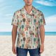thumbnail image 2 of Fotbe Squirrels and Trees Camisa Hawaiana para Hombre Unisex – Camisa Casual de Verano con Botones de Manga Corta de Algodón y Lino,Large, 2 of 7