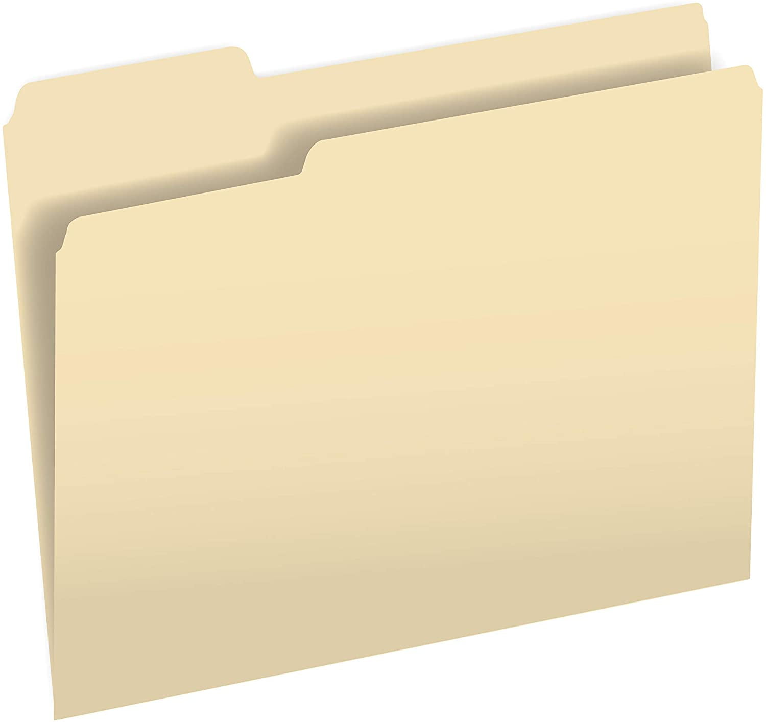 Universal 12121 File Folders 1/3 Cut First Position Letter One-Ply Top Tab 100/Box Manila 