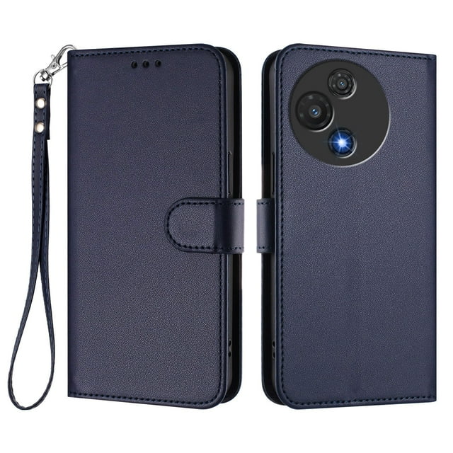 GANGXUN Wallet Case for TCL 60 5G – Magnetic Closure, RFID Blocking, Wrist Strap, Wireless Charging Compatible