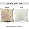 thumbnail image 2 of 2Pcs Persian Carpet Tribal Pattern Throw Pillow Cover Persian Ethnic Geometric Chaotic Pillow Case 20x20 Inch Decorative Women Men Boy Girl Room Cushion Cover for Home, 2 of 6