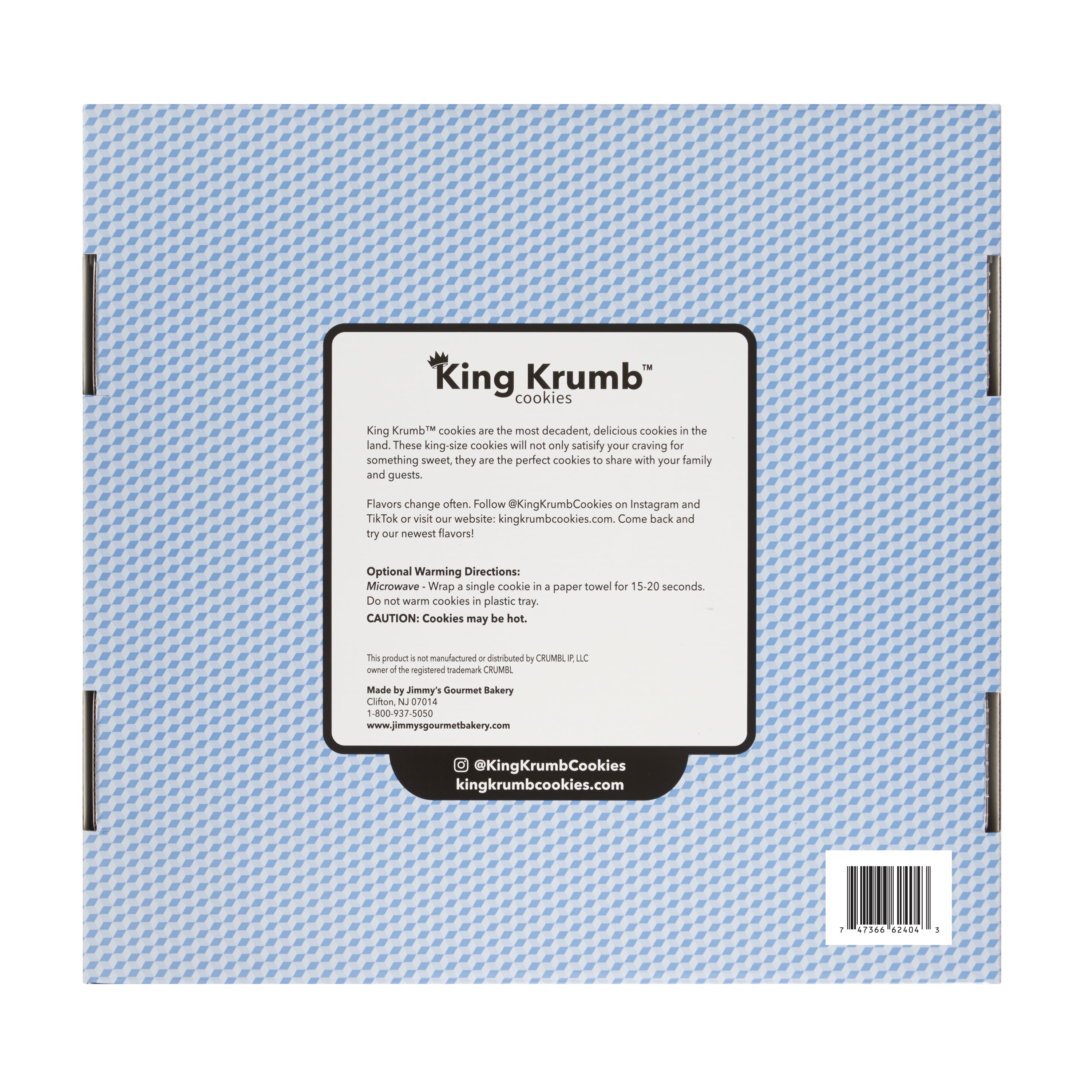 King Krumb Limited Edition Chocolate Lover’s Cookie Box, Ready to Eat Soft Baked Bakery Cookies, Chocolate Variety Pack, 22 oz, 4 Count