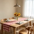 thumbnail image 5 of Checkered Cotton Linen Table Runner Farmhouse Style Dining Table Decor for Indoor Outdoor Use, 5 of 6