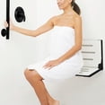 thumbnail image 7 of Silhouette Folding Wall Mount Shower Bench Seat, White Seat with Matte Black Frame, 7 of 7