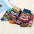 thumbnail image 4 of Zando 5 Pairs Womens Wool Socks Winter Fuzzy Socks Thick Soft Warm Knit Cozy Themal Causal Sock Crew Casual Socks US 5-10, 4 of 6