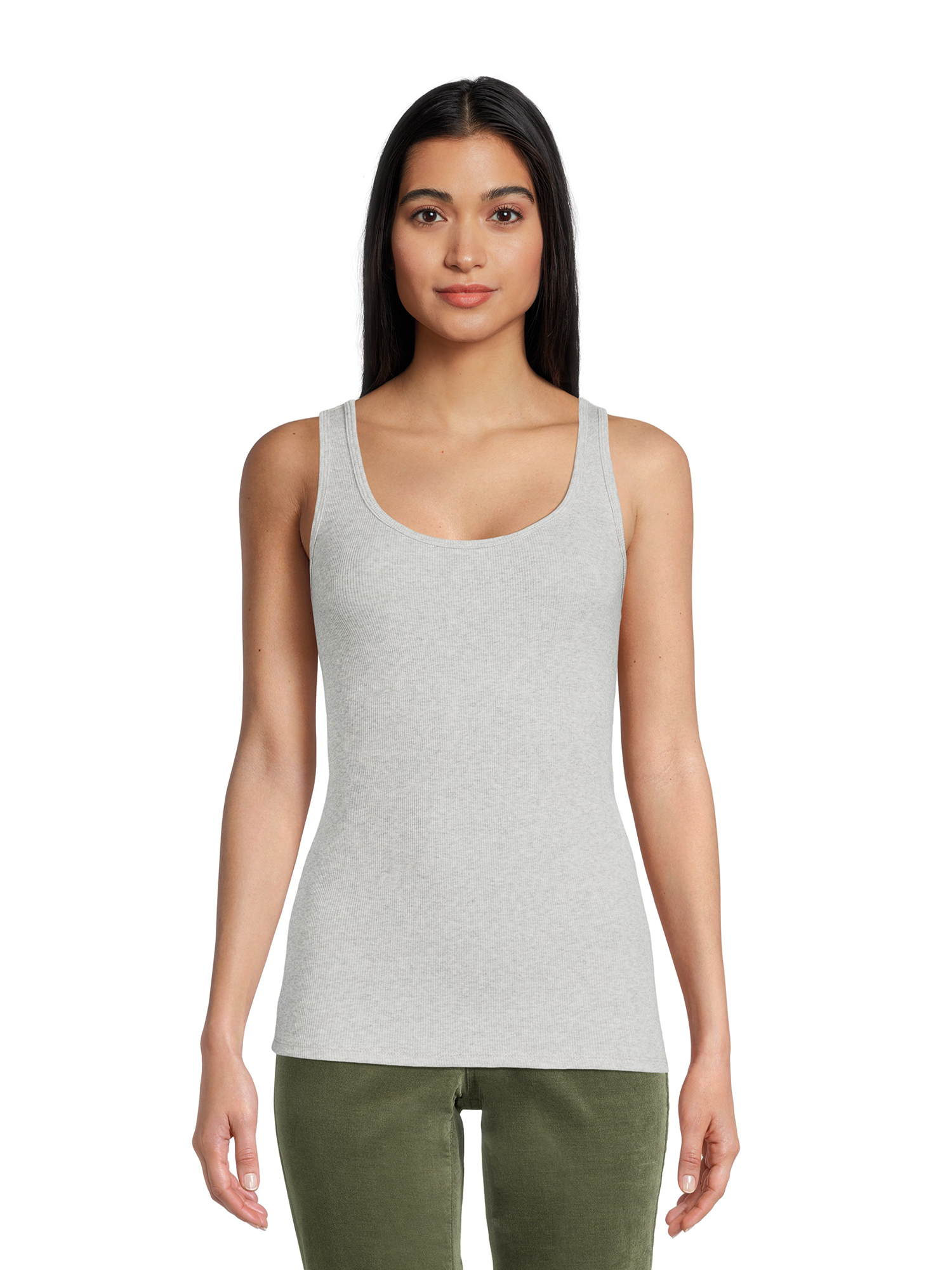 Time and Tru Women's Ribbed Tank Top, 3-Pack, Sizes XS-XXXL - image 3 of 5