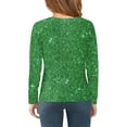 thumbnail image 3 of Girls Long Sleeve Tops Sparkly Sequin Printed Crew Neck Loose Pullover Casual Basic Cute Graphic Tee Shirts for 3-14Y, 3 of 5