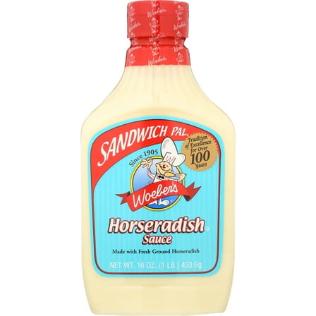 Pack of 6, Woeber Horseradish Sauce, 16 oz