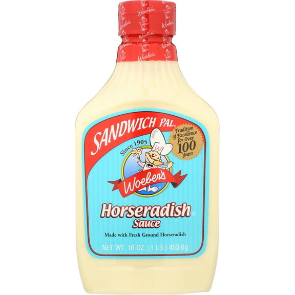 Pack of 6, Woeber Horseradish Sauce, 16 oz