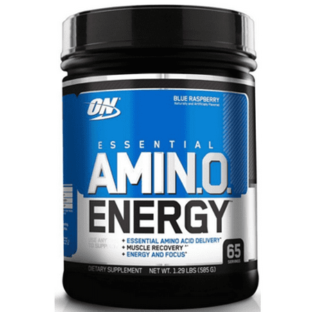Optimum Nutrition Amino Energy Pre Workout + Essential Amino Acids Powder, Blue Raspberry, 65
