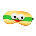 thumbnail image 3 of Bunblic Cartoon Kids Eye Blindfold Blocking Light Comfortable Eye Cover Soft Eyeshade Sleeping for Travel Relax Midday Rest Burger pattern, 3 of 8